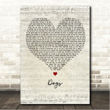 Pink Floyd Dogs Script Heart Song Lyric Wall Art Canvas Framed Print
