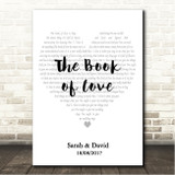 Peter Gabriel The Book of Love Simple Heart Pale Grey Song Lyric Wall Art Canvas Framed Print