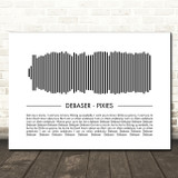 Pixies Debaser Sound Wave Minimal Song Lyric Wall Art Canvas Framed Print