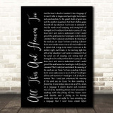 Florence + The Machine All This And Heaven Too Black Script Song Lyric Print