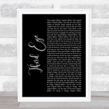 Florence + The Machine Third Eye Black Script Song Lyric Print