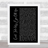 Andy Williams Can't Take My Eyes Off You Black Script Song Lyric Print