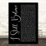 Frank Turner I Still Believe Black Script Song Lyric Print