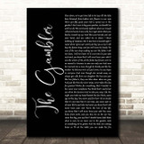 Fun. The Gambler Black Script Song Lyric Print