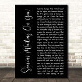 Future Islands Seasons (Waiting On You) Black Script Song Lyric Print