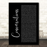 George Watsky Conversations Black Script Song Lyric Print