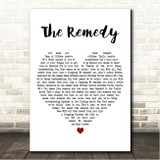 Puscifer The Remedy White Heart Song Lyric Wall Art Canvas Framed Print