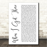 P!nk When I Get There White Script Song Lyric Wall Art Canvas Framed Print