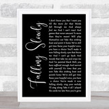 Glen Hansard, Marketa Irglova Falling Slowly Black Script Song Lyric Print