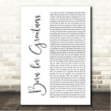 Papa Roach Born for Greatness White Script Song Lyric Wall Art Canvas Framed Print