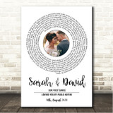 Paolo Nutini Loving You White Vinyl Record Wedding First Dance Photo Song Lyric Wall Art Canvas Framed Print