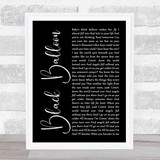 Goo Goo Dolls Black Balloon Black Script Song Lyric Print