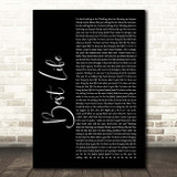 Hardy Caprio Best Life Black Script Song Lyric Print
