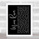 Henry Mancini Moon River Black Script Song Lyric Print