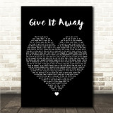 Red Hot Chili Peppers Give It Away Black Heart Song Lyric Wall Art Canvas Framed Print