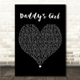 Red Sovine Daddys Girl Black Heart Song Lyric Wall Art Canvas Framed Print