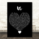 Regina Spektor Us Black Heart Song Lyric Wall Art Canvas Framed Print