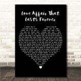 Richard Marx Love Affair That Lasts Forever Black Heart Song Lyric Wall Art Canvas Framed Print