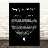 Robert Palmer Simply Irresistible Black Heart Song Lyric Wall Art Canvas Framed Print
