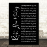 Richard Marx Right Here Waiting Black Script Song Lyric Wall Art Canvas Framed Print