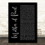 Roxy Music Mother of Pearl Black Script Song Lyric Wall Art Canvas Framed Print
