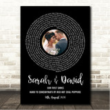 Red Hot Chili Peppers Hard To Concentrate Black Vinyl Record Wedding First Dance Photo Song Lyric Wall Art Canvas Framed Print