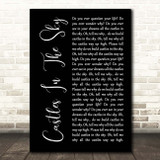Ian Van Dahl Castles In The Sky Black Script Song Lyric Print