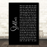 Incubus Stellar Black Script Song Lyric Print