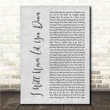 Rita Ora I Will Never Let You Down Grey Rustic Script Song Lyric Wall Art Canvas Framed Print