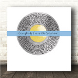 Roy Ayers Ubiquity Everybody Loves the Sunshine Grey Yellow Blue Square Vinyl Record Song Lyric Wall Art Canvas Framed Print