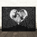 Ruelle I Get To Love You Landscape Black Heart Wedding Photo Song Lyric Wall Art Canvas Framed Print