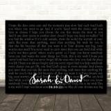 Rascal Flatts My Wish Landscape Smudge Black Grey Wedding Photo Song Lyric Wall Art Canvas Framed Print