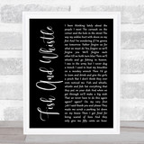 John Prine Fish And Whistle Black Script Song Lyric Print