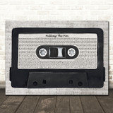 Run The Jewels Pulling The Pin Music Script Cassette Tape Song Lyric Wall Art Canvas Framed Print