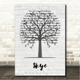 Runrig Skye Music Script Tree Song Lyric Wall Art Canvas Framed Print