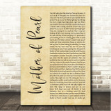 Roxy Music Mother of Pearl Rustic Script Song Lyric Wall Art Canvas Framed Print