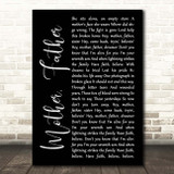 Journey Mother, Father Black Script Song Lyric Print