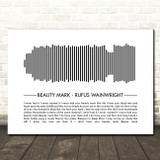 Rufus Wainwright Beauty Mark Sound Wave Minimal Song Lyric Wall Art Canvas Framed Print