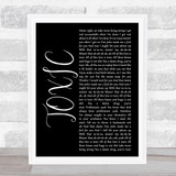 Kehlani TOXIC Black Script Song Lyric Print