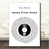 Roo Panes Home from Home Vinyl Record Song Lyric Wall Art Canvas Framed Print