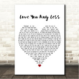 RagnBone Man Love You Any Less White Heart Song Lyric Wall Art Canvas Framed Print