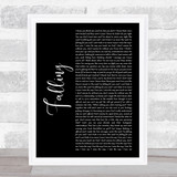 Krept & Konan Falling Black Script Song Lyric Print