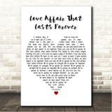 Richard Marx Love Affair That Lasts Forever White Heart Song Lyric Wall Art Canvas Framed Print