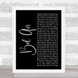 Lana Del Rey Bel Air Black Script Song Lyric Print