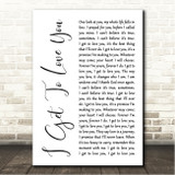 Ruelle I Get To Love You White Script Song Lyric Wall Art Canvas Framed Print