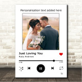 Ruby Andrews Just Loving You White Your Photo Spotify Music Song Lyric Wall Art Canvas Framed Print