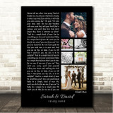 Shinedown Simple Man 3 or 6 Square Wedding Photos Black Side Script Song Lyric Wall Art Canvas Framed Print