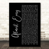 Avenged Sevenfold Almost Easy Black Script Song Lyric Print