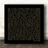 Sugadaisy Space Cadet Black Gold Square Script Song Lyric Wall Art Canvas Framed Print