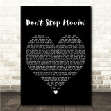 S Club 7 Dont Stop Movin Black Heart Song Lyric Wall Art Canvas Framed Print